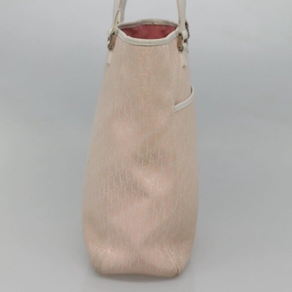 Christian Dior Trotter Canvas Tote Bag Pink Silver Auth - Picture 4 of 16